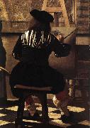 VERMEER VAN DELFT, Jan The Art of Painting (detail) wer oil painting